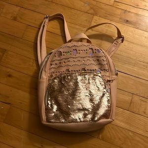 New pink mini backpack.